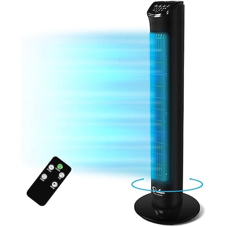 Simple Deluxe Tower Fan With Remote Control, 32 Inch